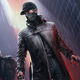 Aiden standing in the rain with a gun, Wrench behind him in his mask.